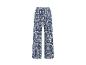 Dames wijde broek met blauw-wit geometrisch patroon