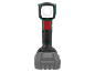 Draadloze werklamp met heldere LED, groen-zwarte behuizing en rode knop.