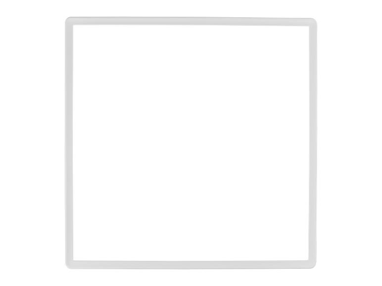 Wit vierkant frame met subtiel afgeronde hoeken op een witte achtergrond.