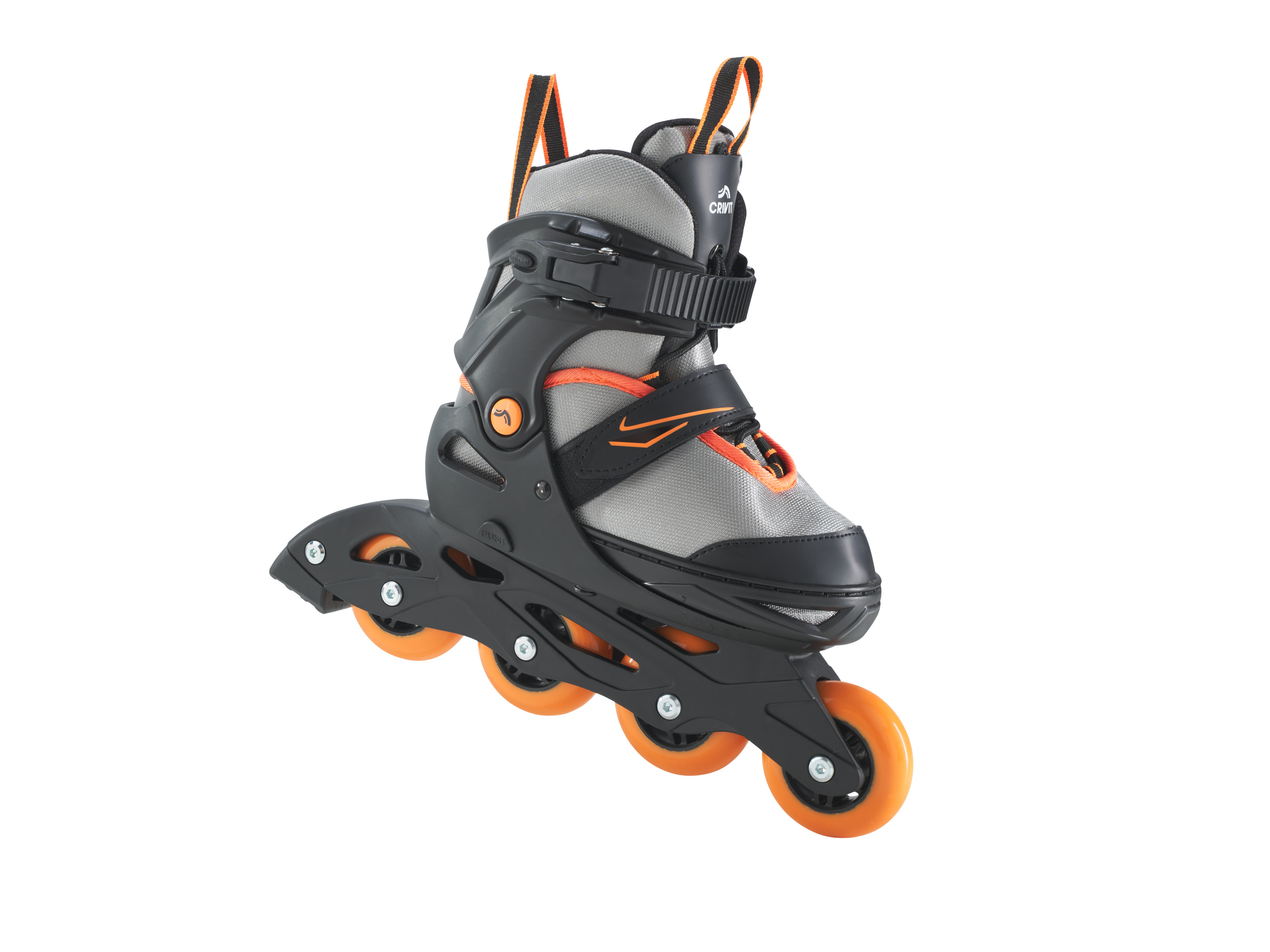 CRIVIT Kinder skeelers (donkergrijs/oranje, 29-33)