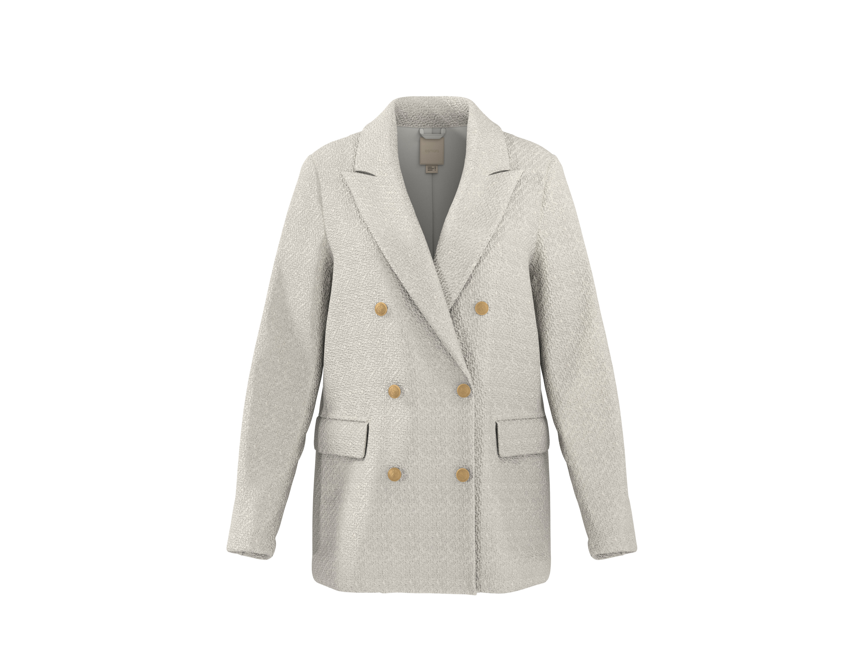 ESMARA Dames bouclé blazer (Crème, 46)