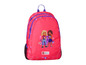 Een roze LEGO Friends rugzak met twee poppen.