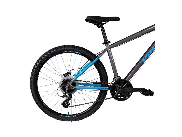 Grijze en blauwe mountainbike met XC Diablo banden.