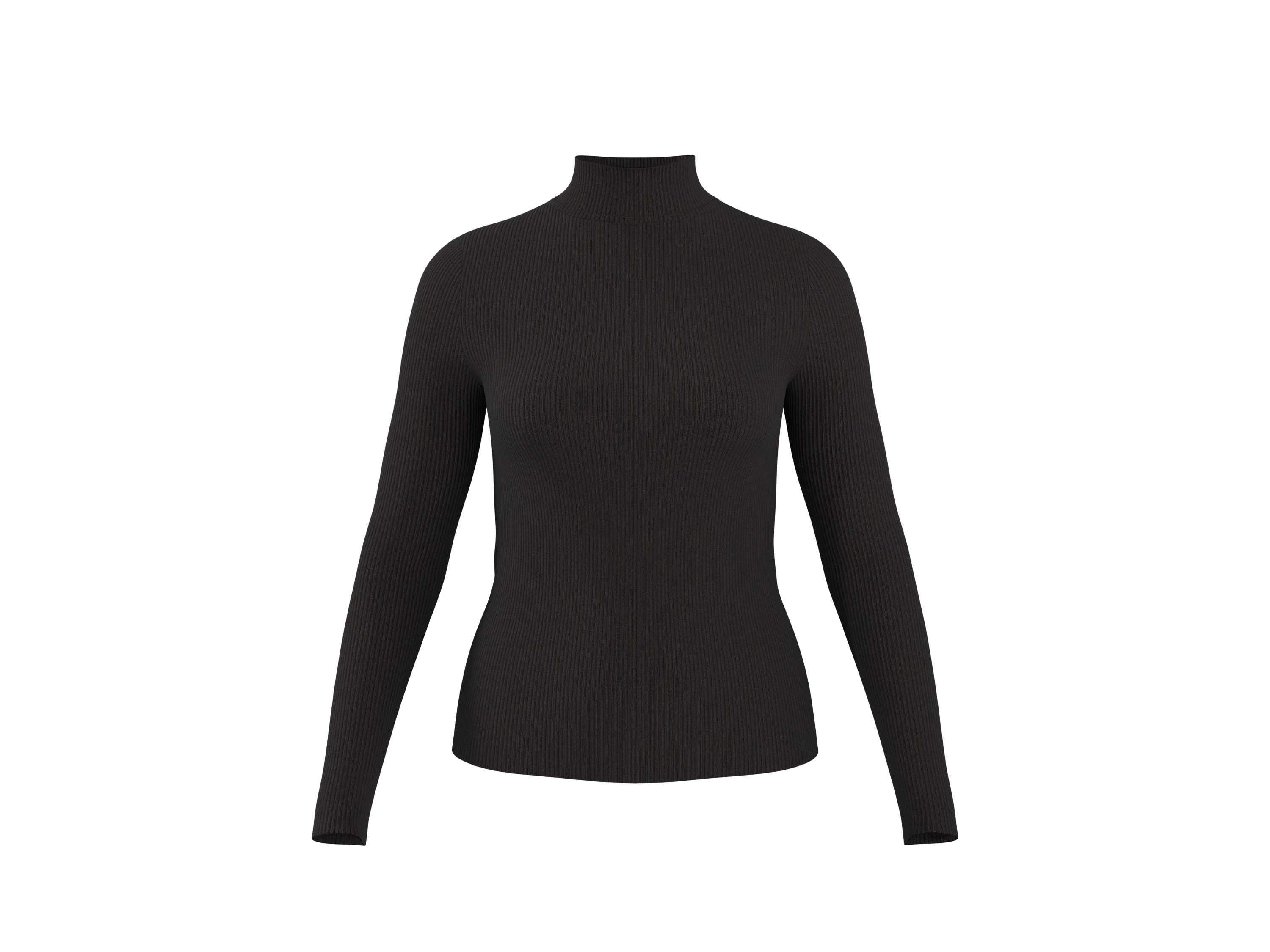 ESMARA Dames gebreide coltrui (Zwart, M(40/42))