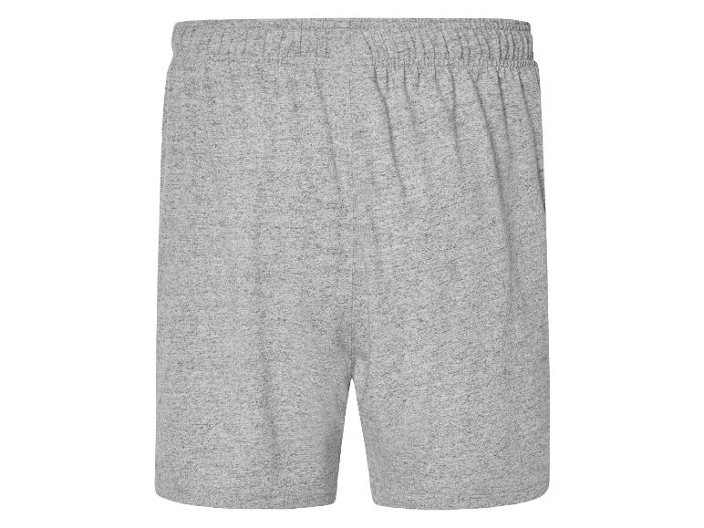 Grijze melange heren shorts.