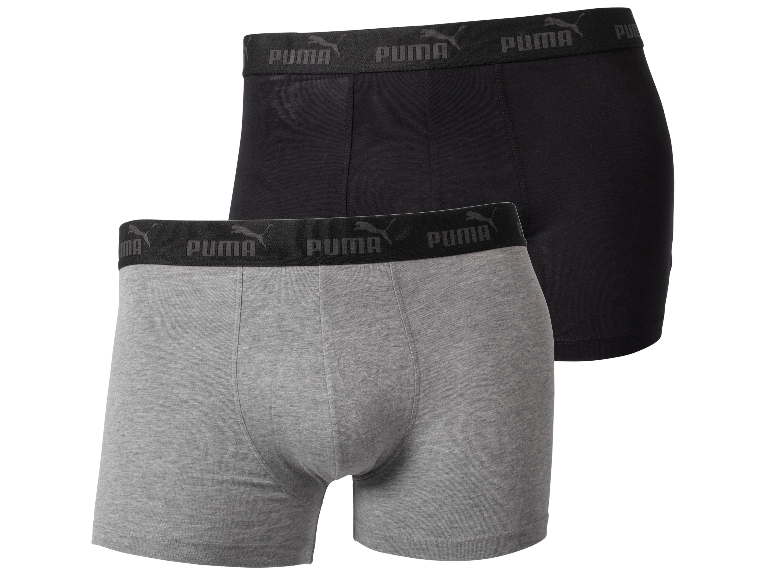 Puma Set van 2 heren boxers (Zwart/antraciet, M)
