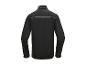 Zwart herenjack met rits en reflecterende streep op de rug.