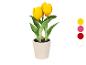 Kunstgele tulpen in pot met kleuropties
