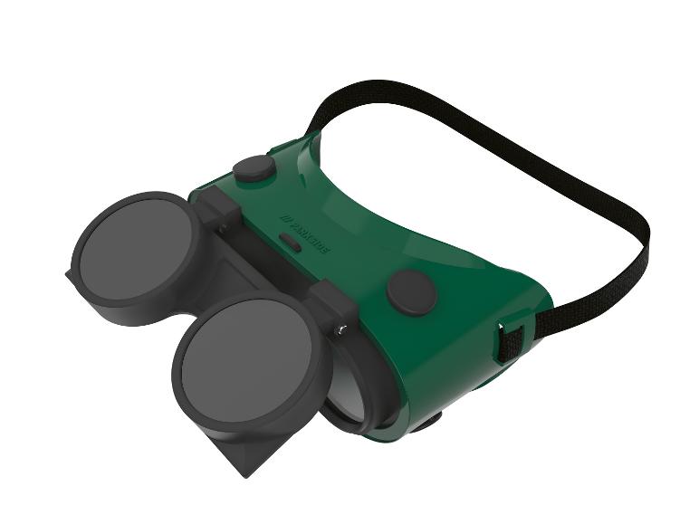 Parkside lasbril: oogbescherming met geïntegreerde filters.