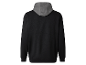 Zwarte heren hoodie met twee kleuren.