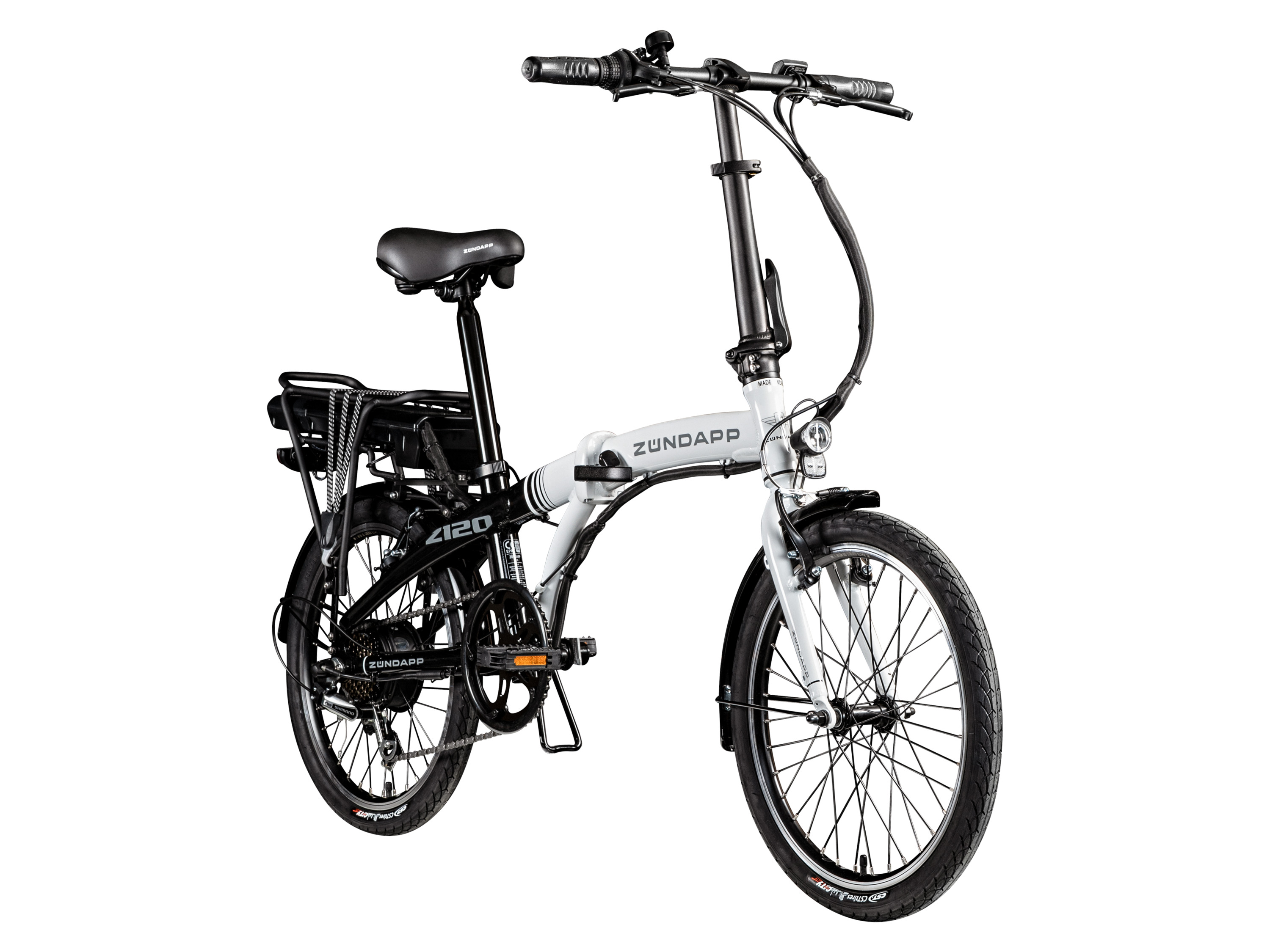 Zündapp Elektrische vouwfiets Z120 (zwart-wit)