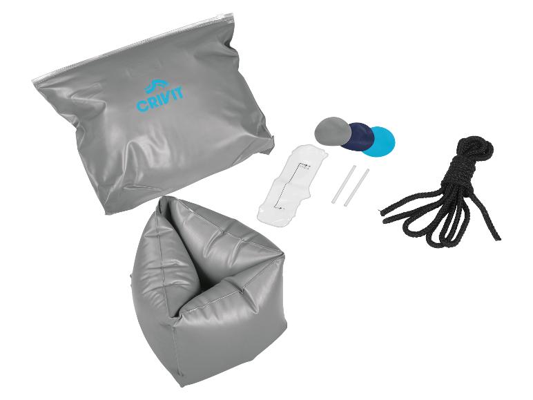 Crivit opblaasbaar kussen, tas en reparatieset.