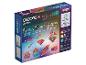 Glitter magnetische constructieset met instructies en recyclinginformatie.