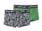 Minecraft boxershorts in grijs met patroon en effen groen