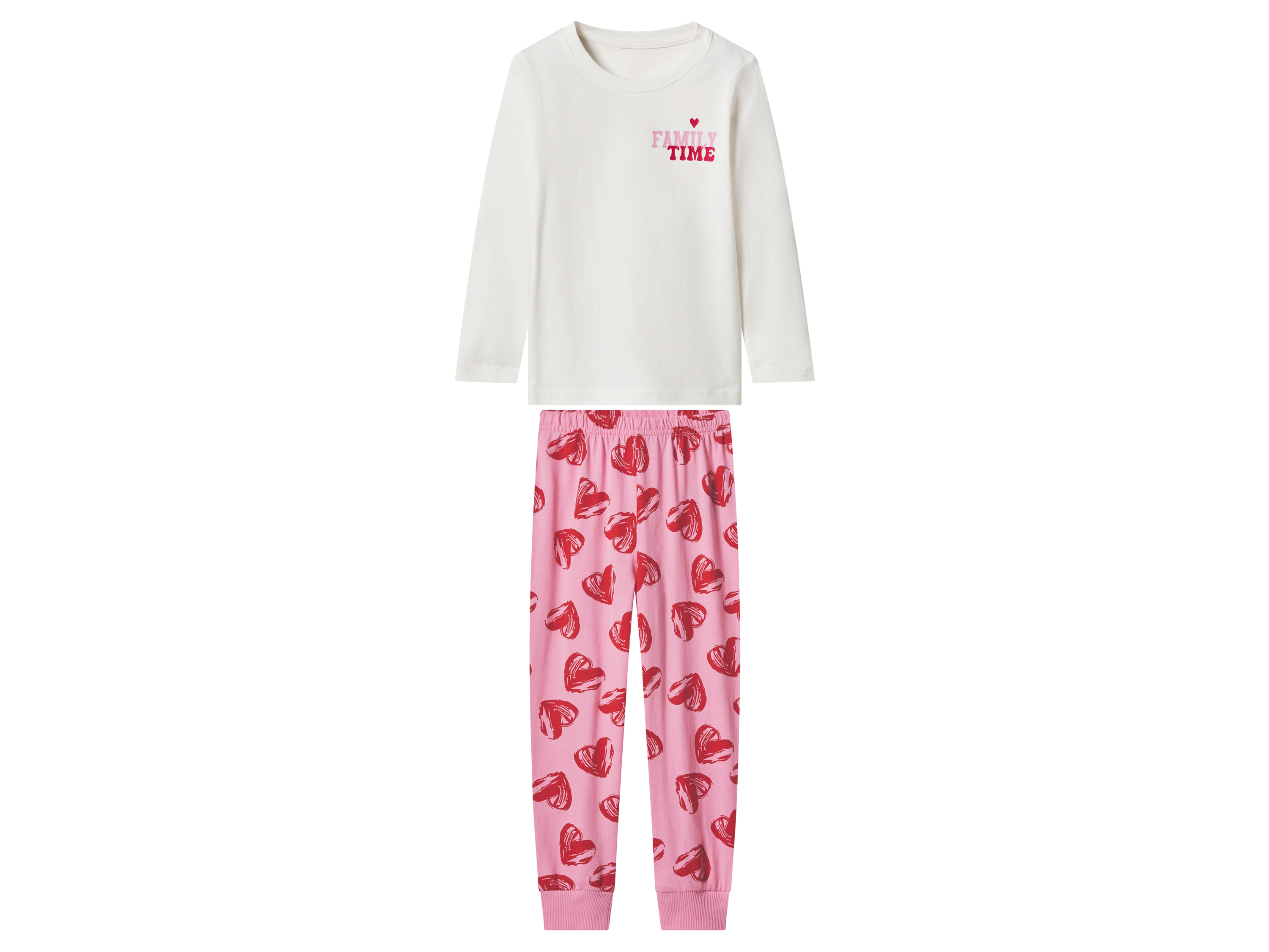 lupilu Kinder pyjama (Wit/roze, 98/104)