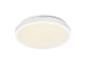 Witte, ronde plafondlamp met warm licht