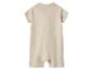Baby romper met korte mouwen in lichtbeige, achterkant