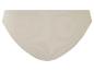 Beige geribde badpak slip.