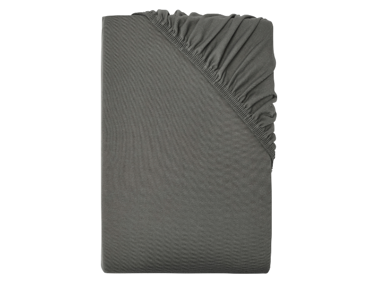 Een grijze jersey hoeslaken