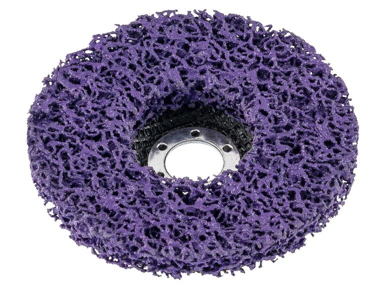 Paarse schijf voor schuren, gereedschap.