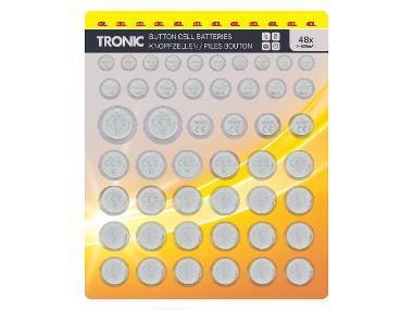 TRONIC® Knoopcelbatterijen, 48 stuks