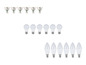 LED-lampen, waaronder GU10-spots, standaardlampen en kaarslampen