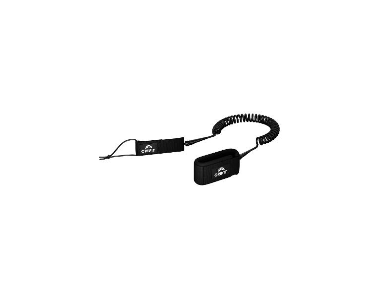 Zwarte stand-up paddle leash met logo