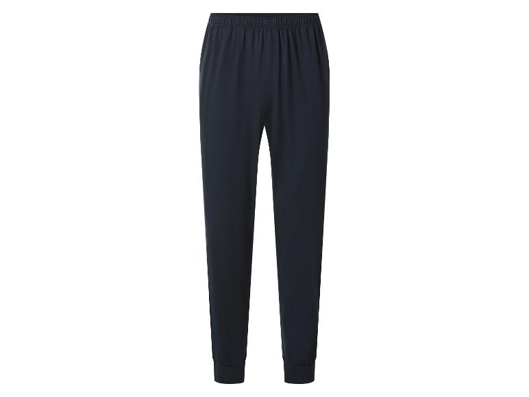 Donkerblauwe joggingbroek met elastische tailleband en enkelboorden
