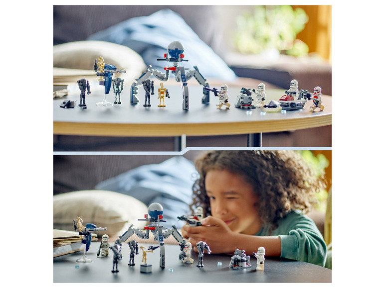 LEGO Star Wars speelsets met een AT-TE Walker en Stormtroopers.