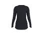 Zwart dames shirt met lange mouwen, achterkant.