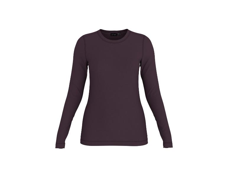 Donkerpaars dames T-shirt met lange mouwen