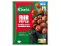 Verpakking van een mix voor mediterrane gehaktballetjes met airfryer instructies.