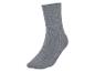Grijze geribbelde sok