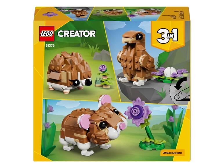 3-in-1 speelgoedset met egel-, uil- en hamsterfiguren
