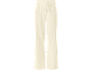 Crèmekleurige dames vrijetijdsbroek met trekkoord in de taille.