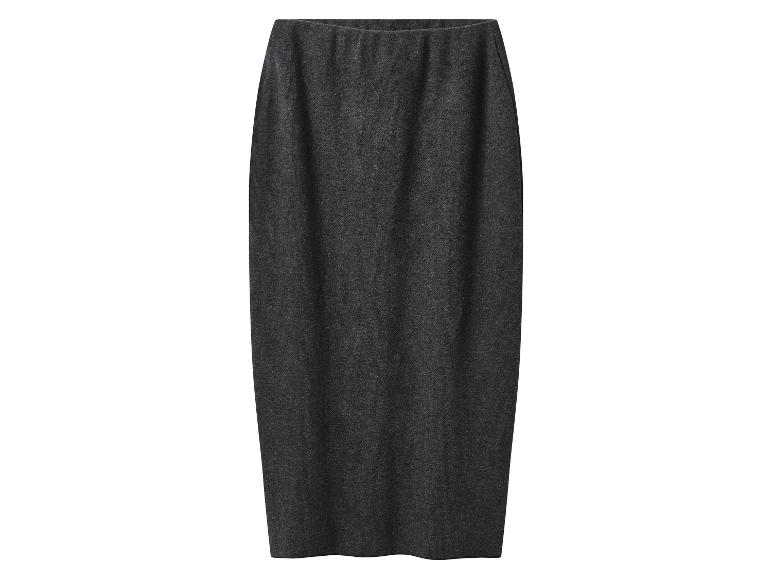 Grijze gebreide kokerrok