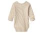Beige geribde romper met lange mouwen voor baby's