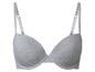 Grijze bh met gladde cups.