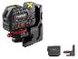 Kombilaser met aan/uit-knoppen, modusknop en batterij-indicator, plus accessoires