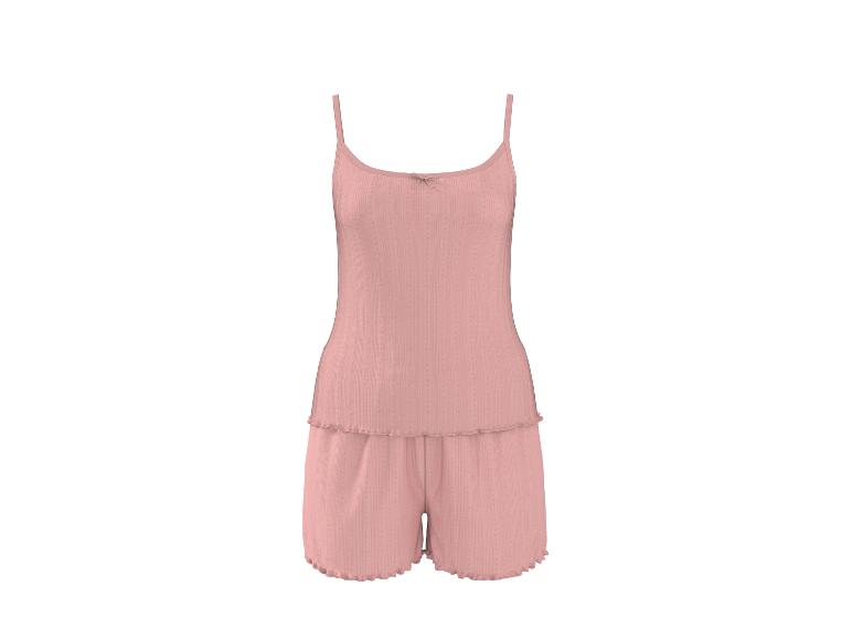 Roze tweedelige damespyjama met hemdje en korte broek
