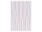Witte keukendoek met verticale rode strepen