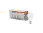 Verpakking van vijf LED-lampen en één lamp met energielabel, 8W, 806lm, warm wit