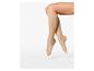 Dames huidkleurige, transparante kniekousen