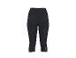 Zwarte capri sportlegging voor dames met reflecterende details.