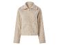 Beige teddy fleecejack met rits en kraag