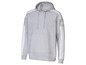 Grijze hoodie met witte strepen van Adidas.