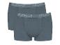 Twee paar Sloggi boxershorts in donkerblauw.