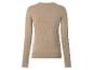 Beige gebreide trui met lange mouwen, achterkant