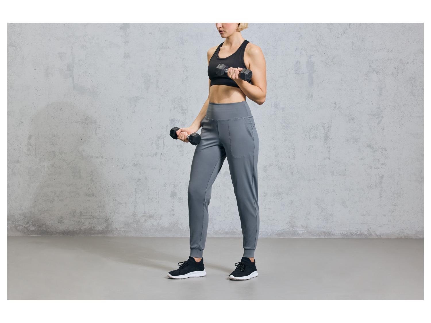 SANTINY Dames joggingbroek met zakken hoge taille atletische workout