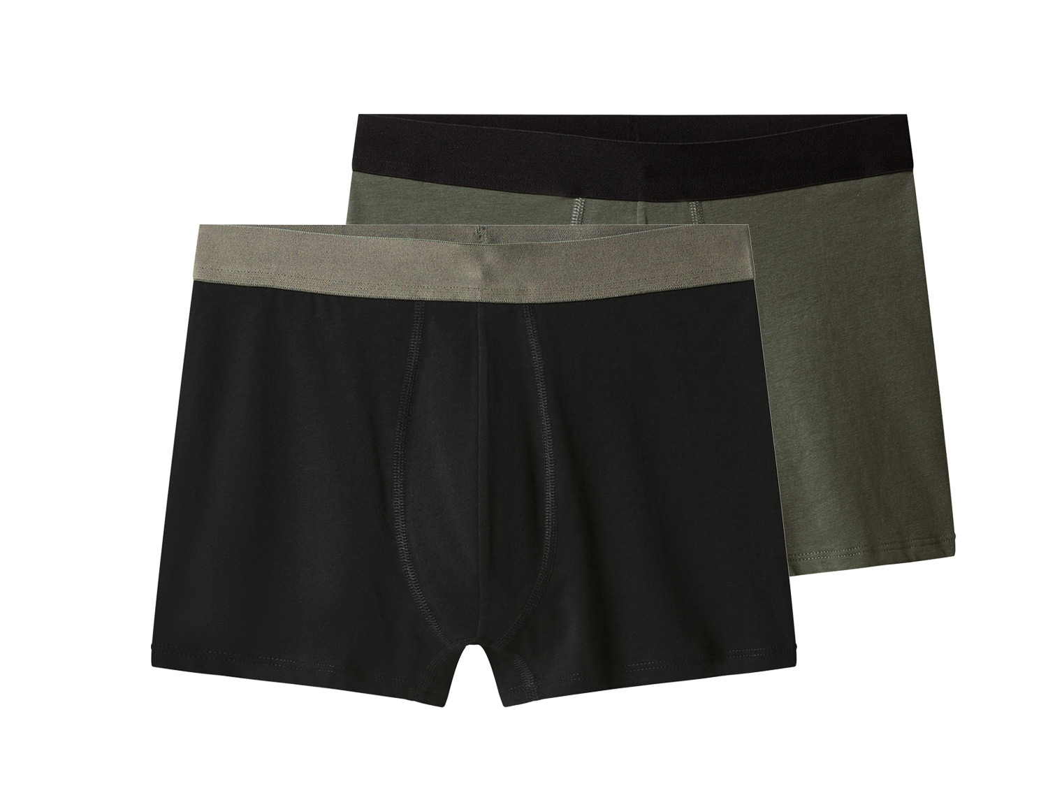 esmara Men Set van 2 heren boxers (Zwart/groen, L)